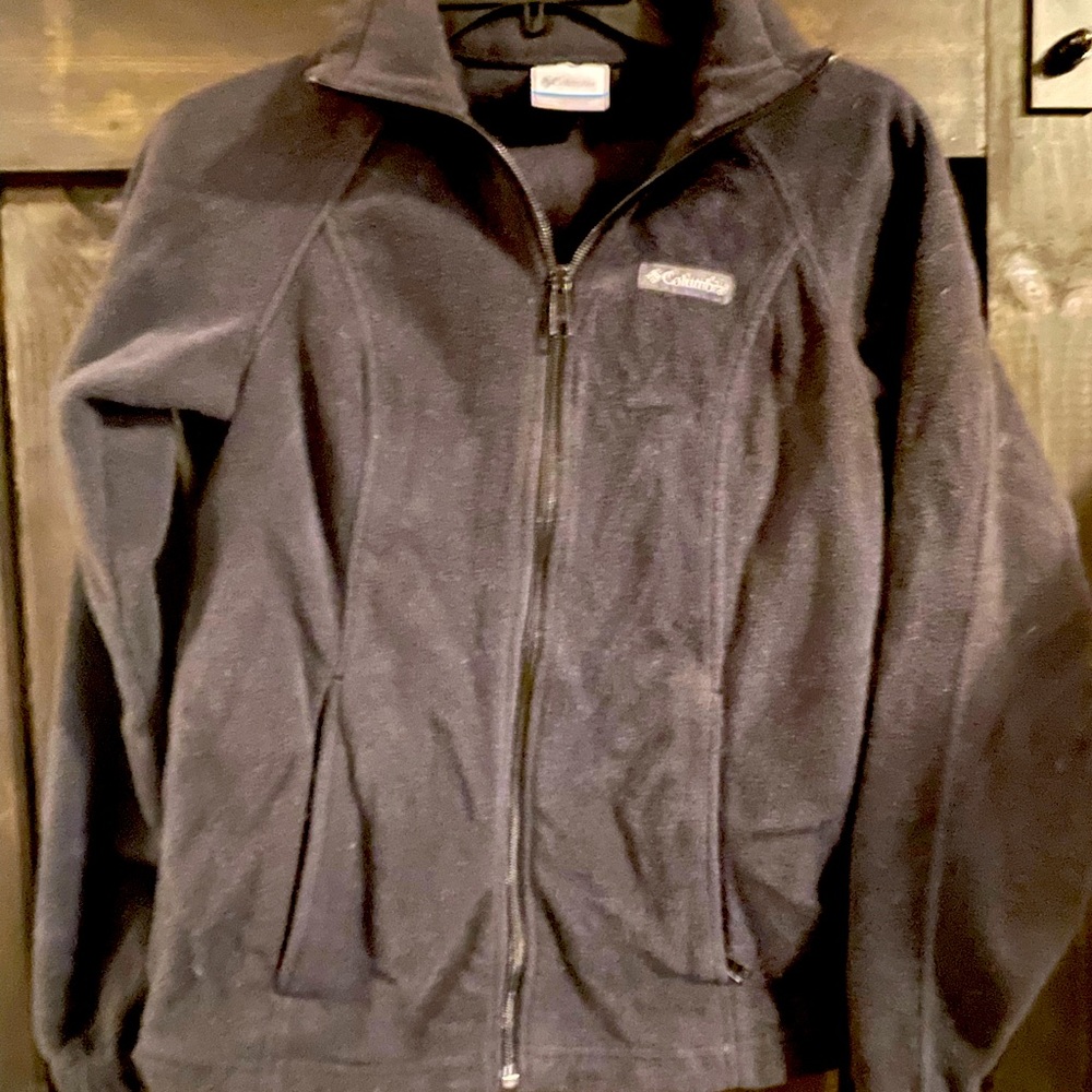 Columbia Black Fleece Jacket, full zipper